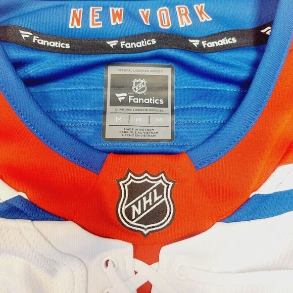 Fanatics NHL New York Rangers Breakaway Jersey Mens Size M White Red Blue - Picture 3 of 8